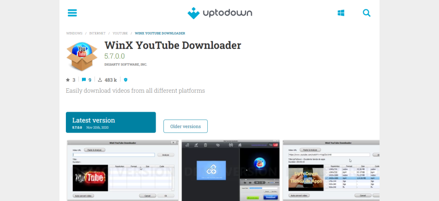 WinX Youtube Downloader