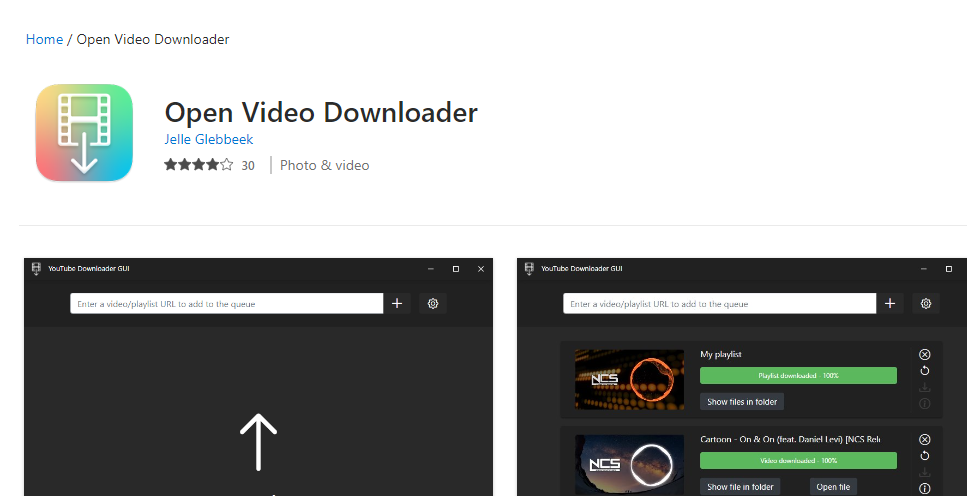 open video download