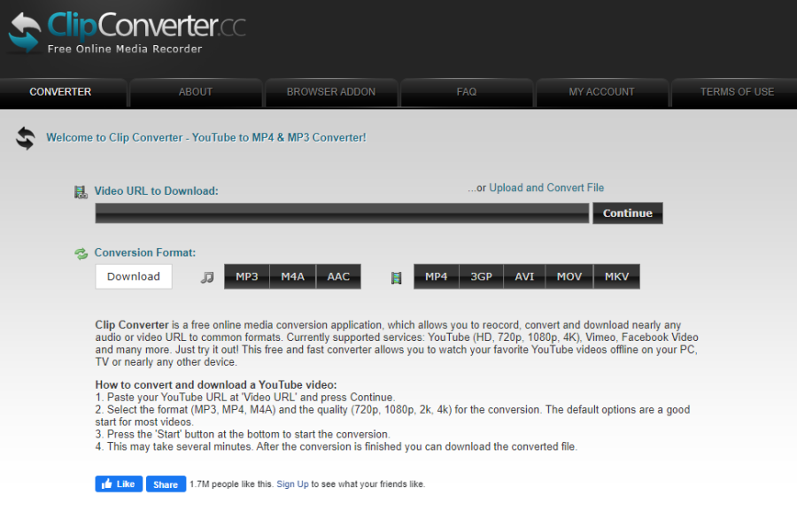 Clip Converter - youtube to mp4 converter online