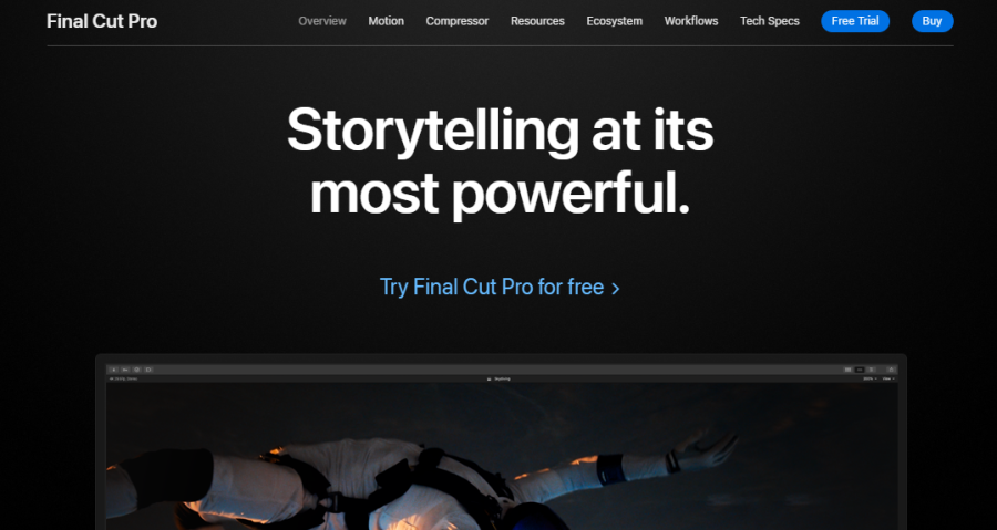 Final Cut Pro - best video editing software