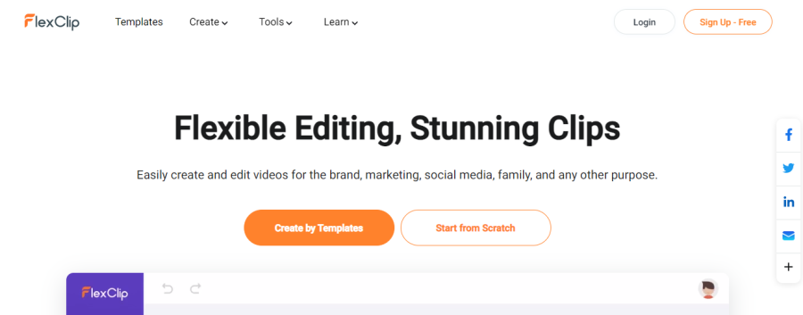 FlexClip - best video editing software