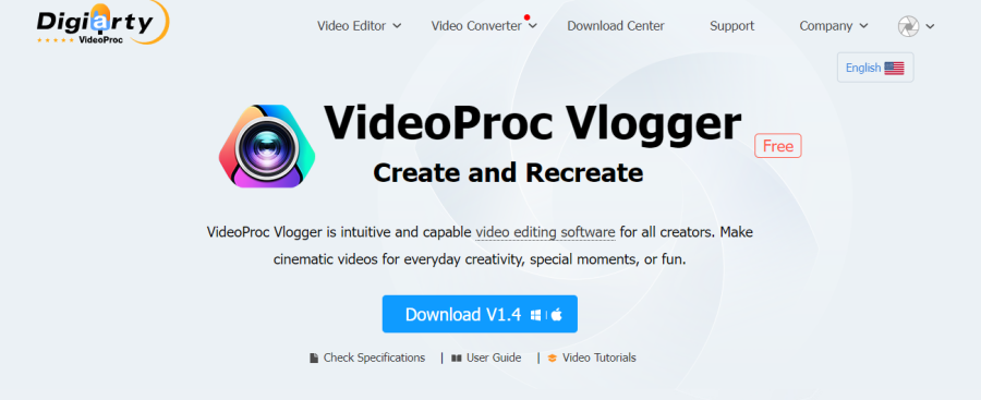Video Proc Vlogger - best video editing software