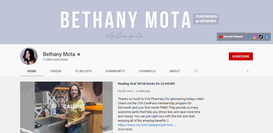 Bethany Mota - female YouTubers