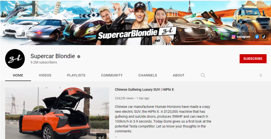 Supercar Blondie - Car YouTubers