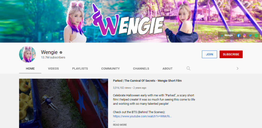 Wengie - female YouTubers