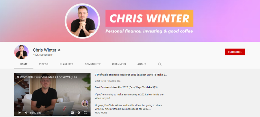 Chris Winter - photography YouTube channels