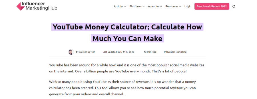 9  Earnings Calculators – See How Much a Channel Is Actually Makeing