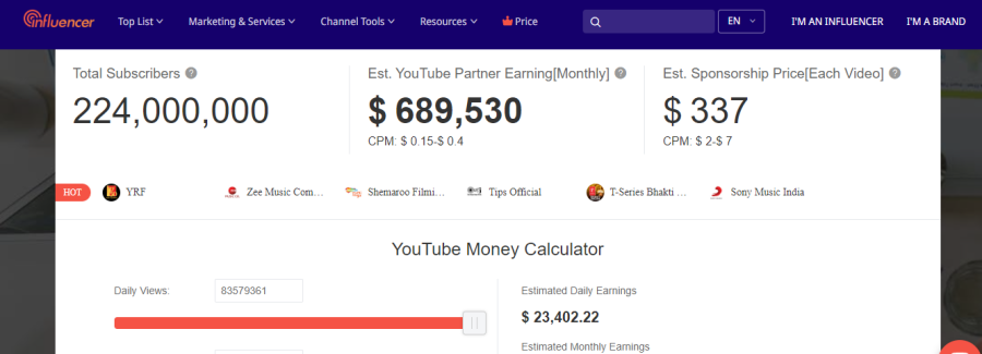 Money Calculator,  Estimated Earnings Tool