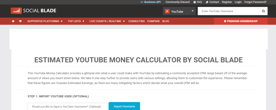 Money Calculator - Estimated revenue by views