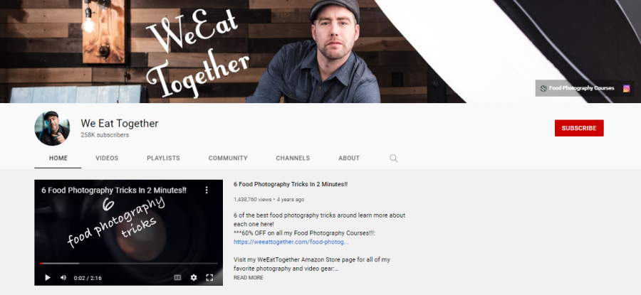 We Eat Together - photography YouTube channels