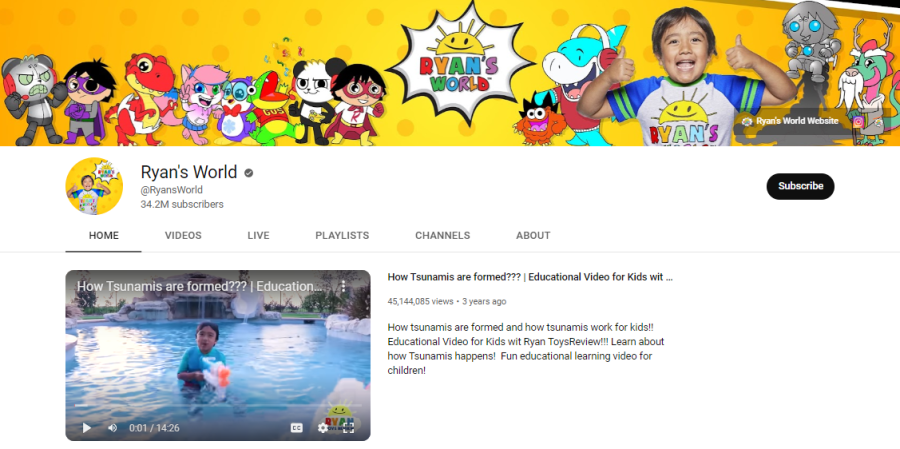 Ryan’s World - educational youtube channels for kids