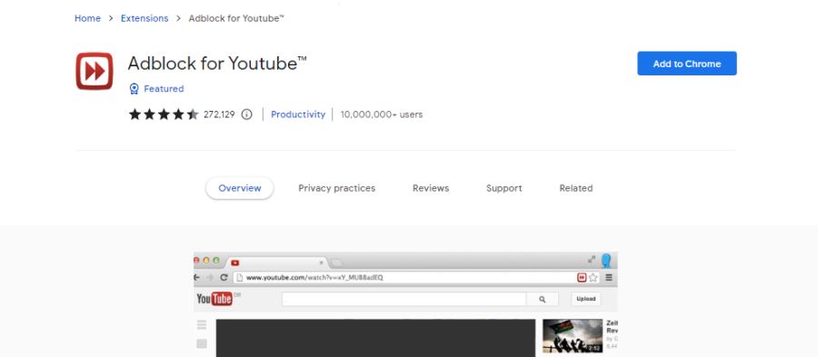 Adblock for Youtube