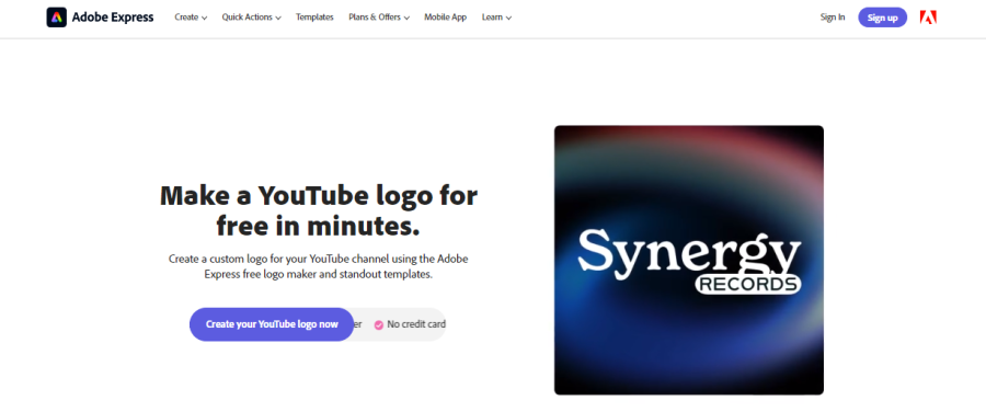 Adobe - youtube logo maker 