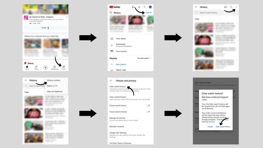 Deleting Your YouTube History Phone