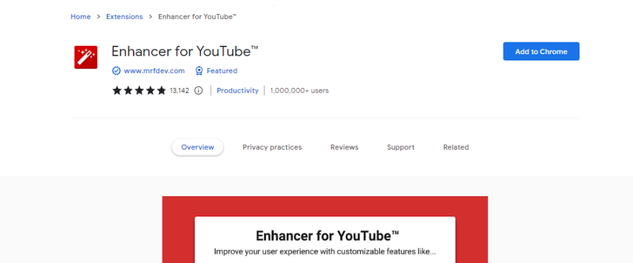 Enhancer for Youtube