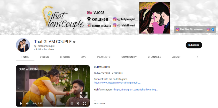 That GLAM COUPLE - Best vloggers in India