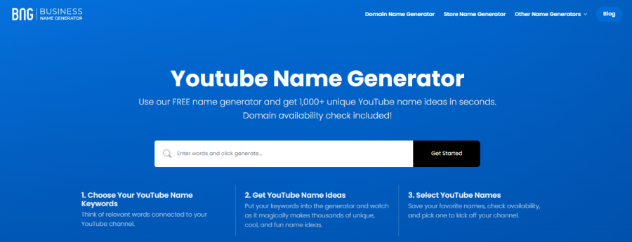 Business Name creator - YouTube channel name generator