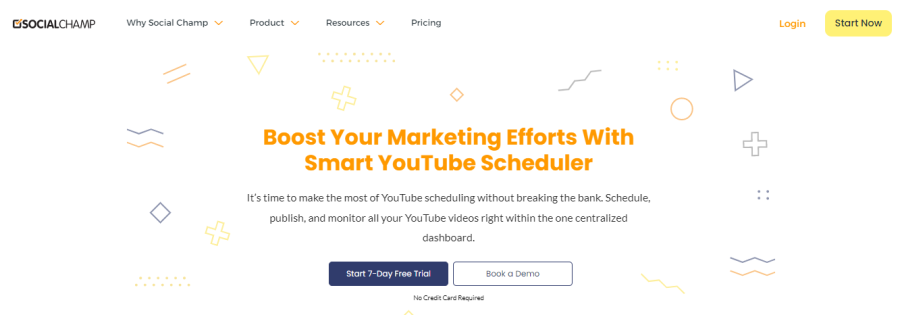 Social champ - YouTube scheduling