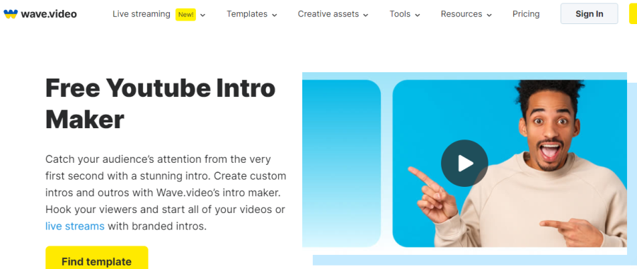 Wave.video - Free YouTube Intro Maker