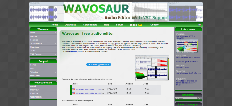 Wavosaur - Audacity alternative